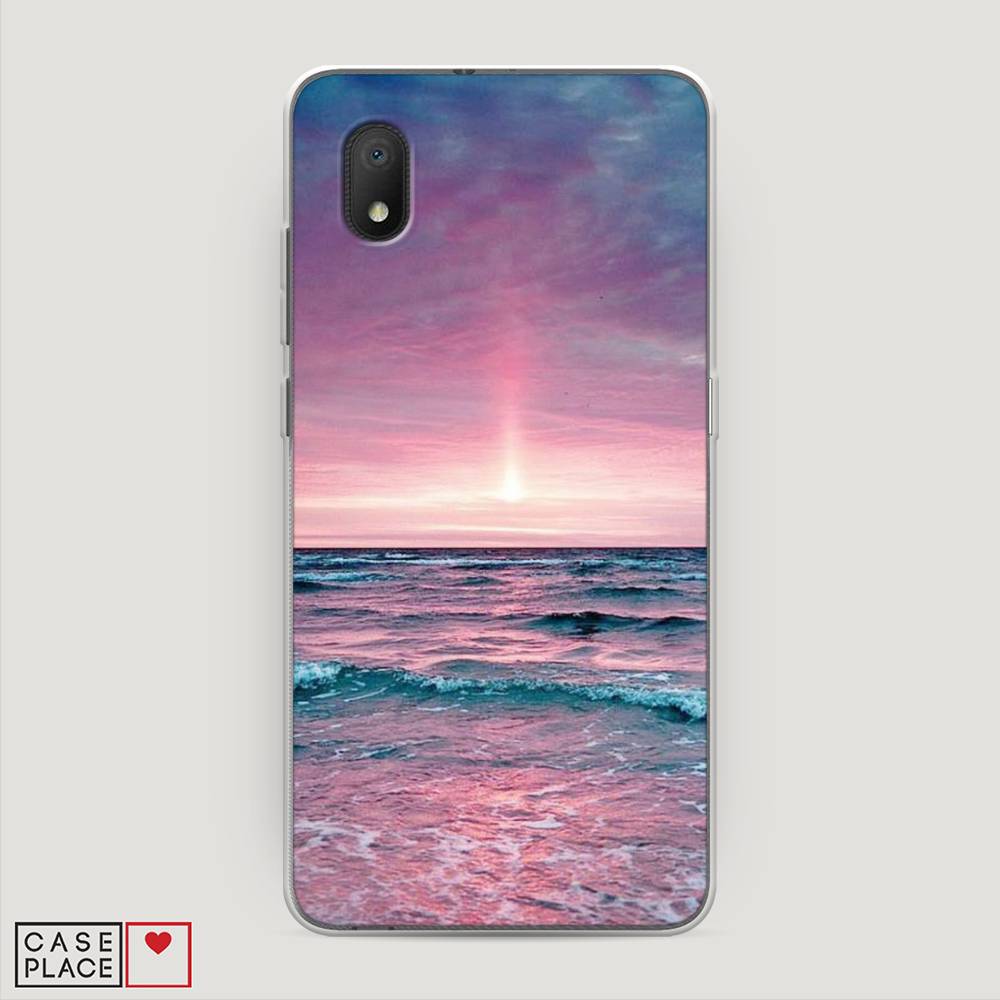 

Чехол на Alcatel 1A (2020) "Восход 3", Розовый;голубой, 171050-2