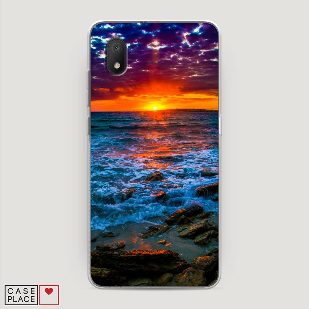 

Чехол на Alcatel 1A (2020) "Закат 1", Оранжевый;синий, 171050-2