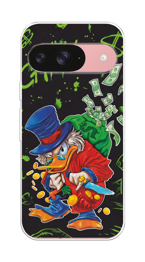 

Чехол на Google Pixel 9 "Скрудж Макдак с мешком денег", Красный;синий;зеленый;черный, 271950-1