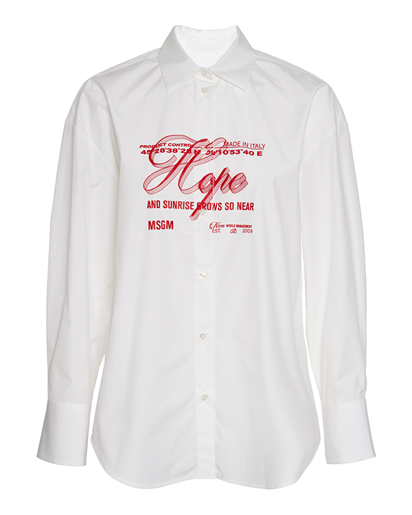 

Рубашка женская MSGM 3141MDE24X белая 42 IT, 3141MDE24X