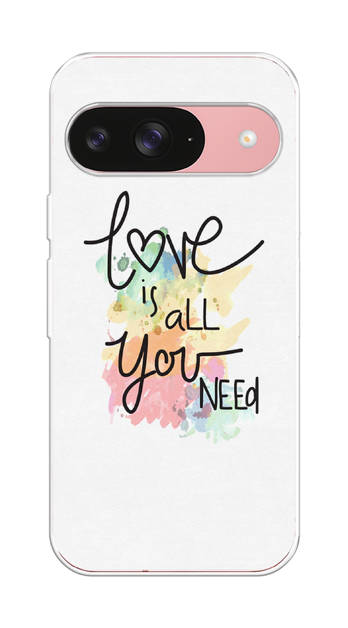 

Чехол на Google Pixel 9 "Love is all you need", Белый;черный;зеленый, 271950-1