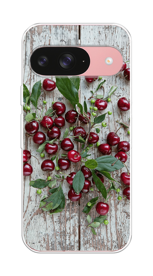 

Чехол на Google Pixel 9 "Вишня", Бордовый;зеленый;серый, 271950-1