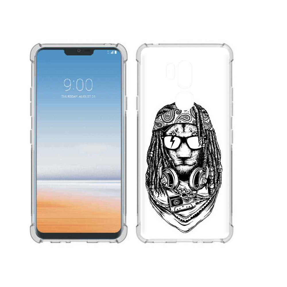 

Чехол MyPads Tocco для LG G7 ThinQ дреды льва, Прозрачный, Tocco