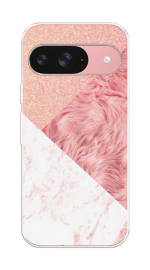 

Чехол на Google Pixel 9 "Текстурные треугольники", Розовый;белый, 271950-1