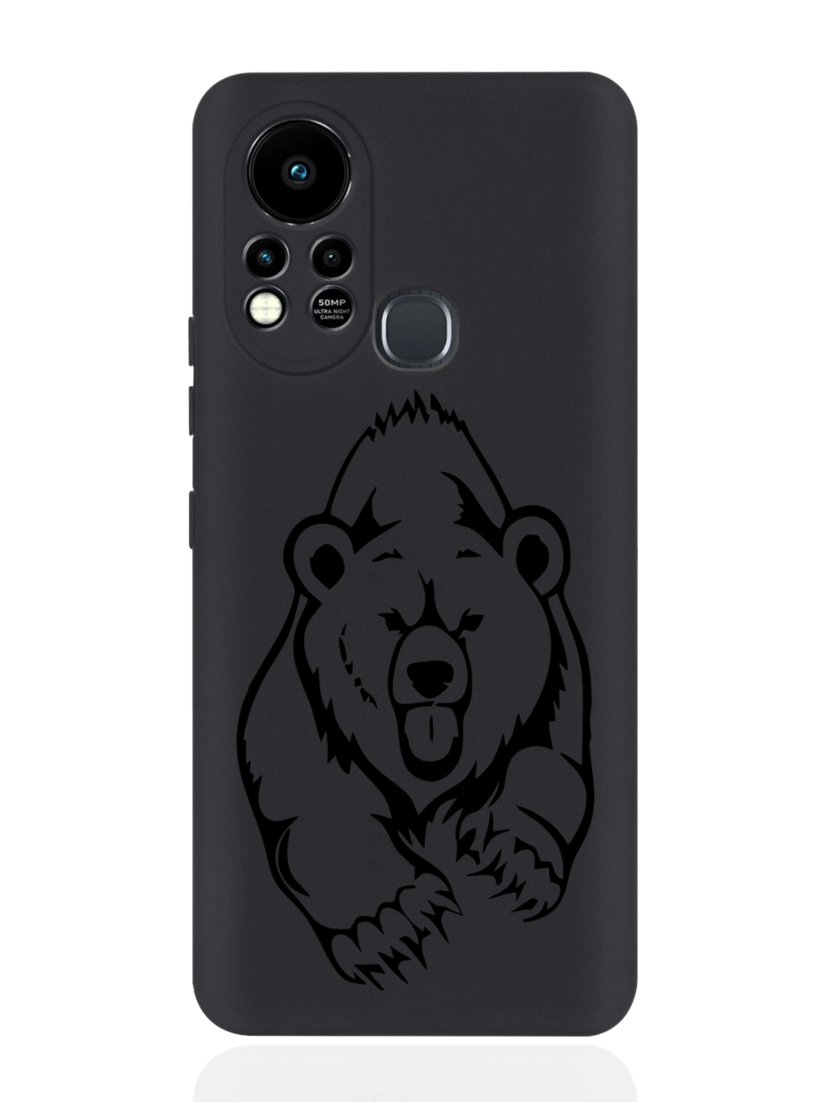 

Чехол MustHaveCase для Infinix Hot 11S Медведь черный