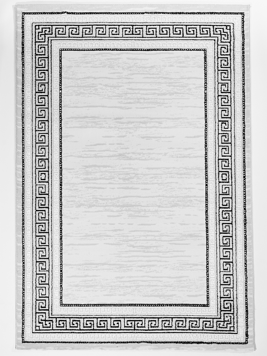фото Ковер ворсовый kamalak tekstil estetic серый с черным 150х220 арт. ук-1165-15