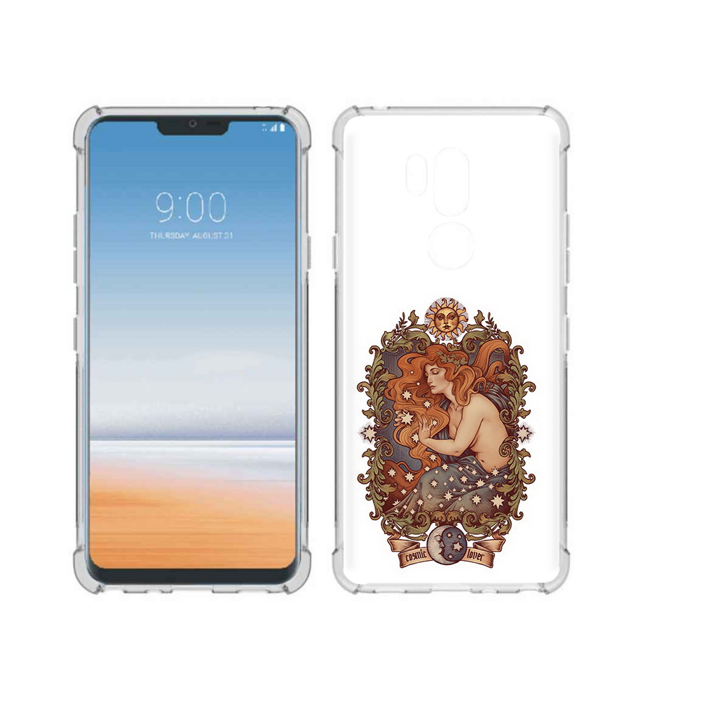 

Чехол MyPads Tocco для LG G7 ThinQ звездная девушка абстракция, Прозрачный, Tocco