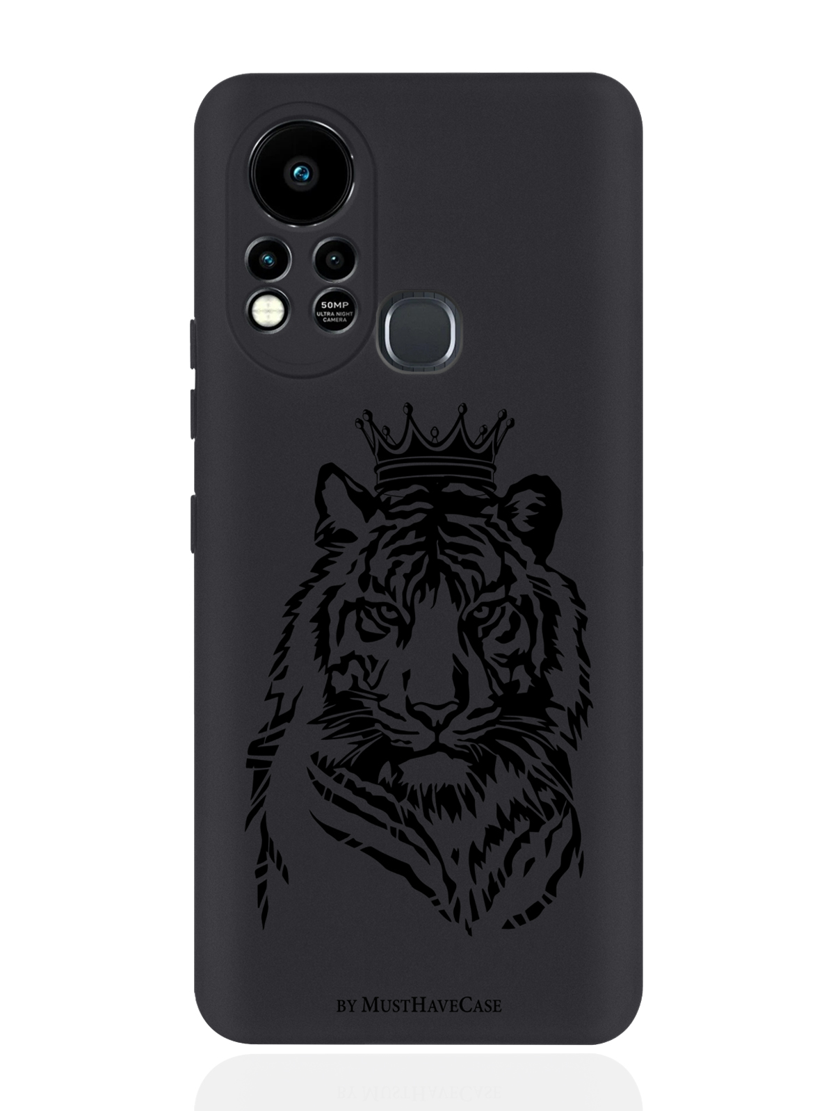 

Чехол MustHaveCase для Infinix Hot 11S Тигр с Короной черный