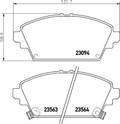 

Колодки дисковые передние Honda Accord 1.8/2.0/2.0TDi 98-03, Nissan Primera 02> NP8028