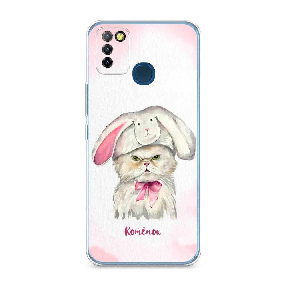 

Чехол на Infinix HOT 10 Lite "Мой котёнок", Розовый;серый, 3100350-1