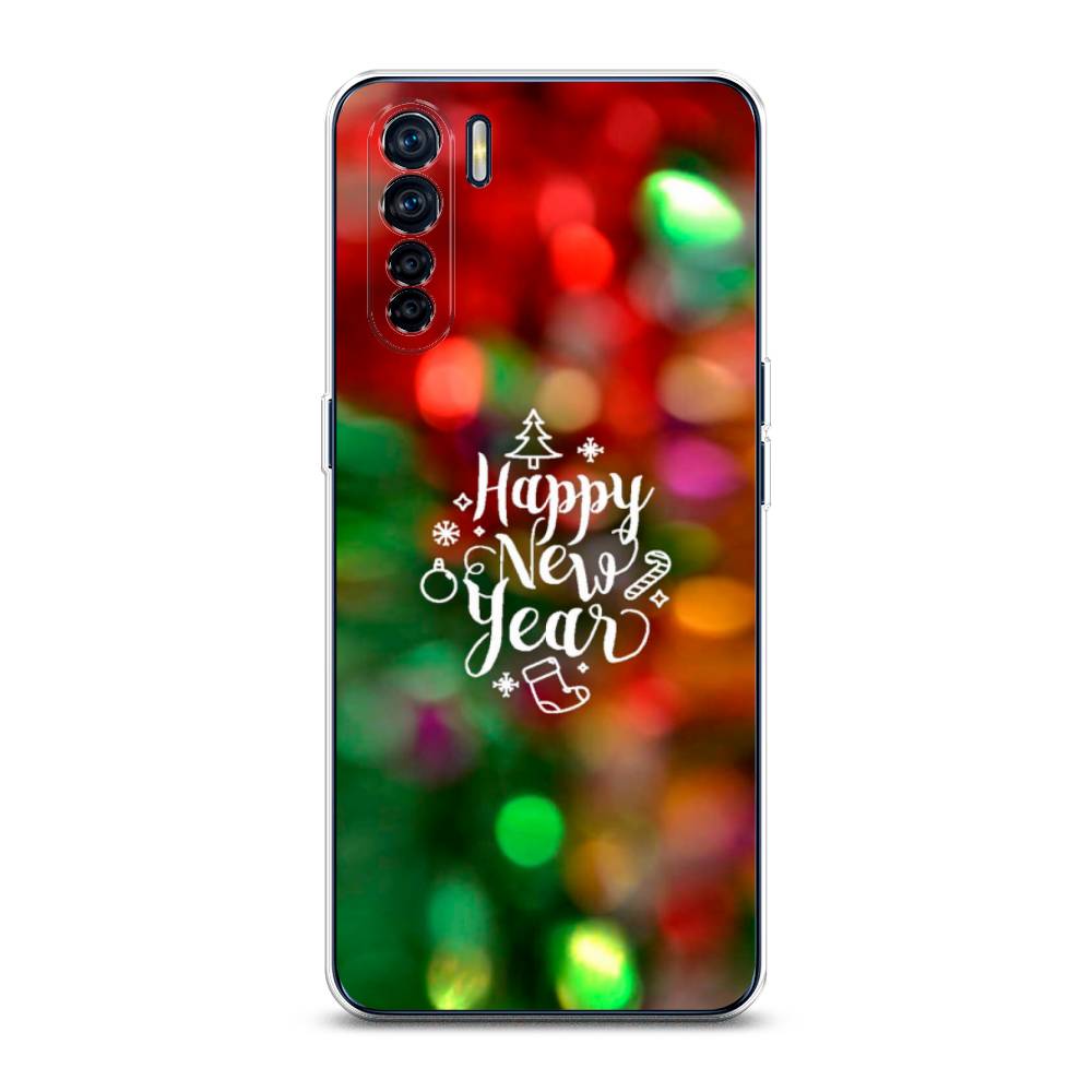 

Чехол для Oppo A91/Reno 3 "Новый Год на елке", Зеленый;красный;желтый, 254250-5