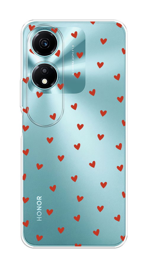 

Чехол на Honor X5 Plus "Red hearts", Красный;прозрачный, 6121950-1