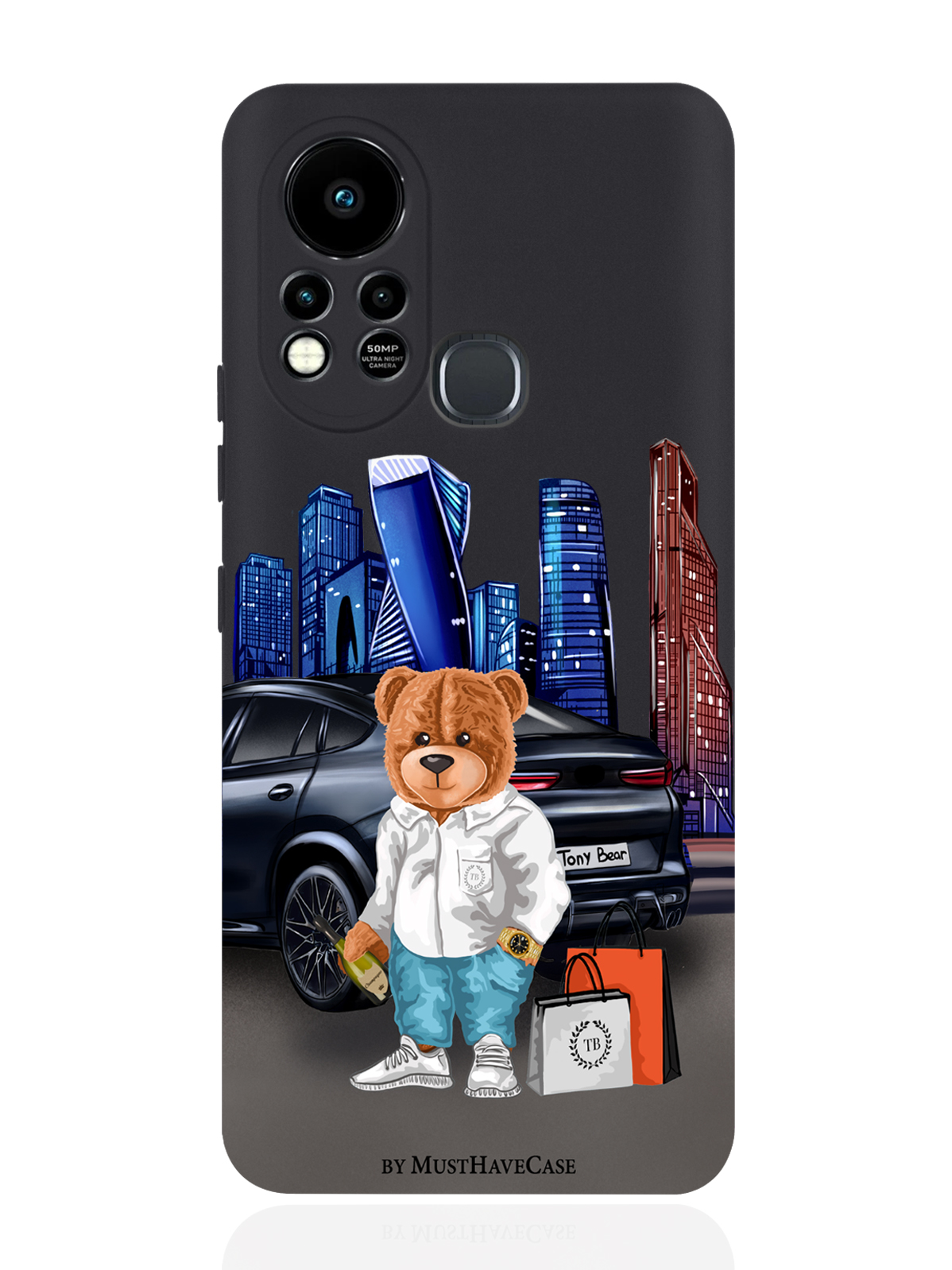 

Чехол MustHaveCase для Infinix Hot 11S Tony Moscow city/ Тони Москва Сити черный, Черный;синий;коричневый