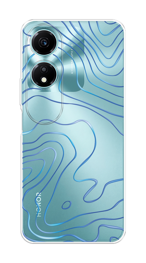 

Чехол на Honor X5 Plus "Blue lines", Прозрачный;синий, 6121950-1
