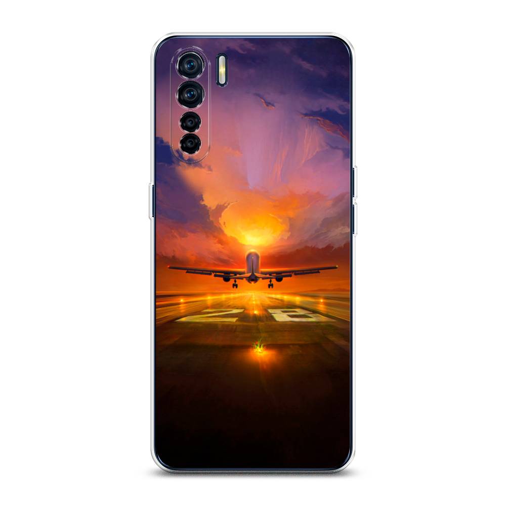 

Чехол для Oppo A91/Reno 3 "Самолет на посадке", Оранжевый;синий, 254250-6