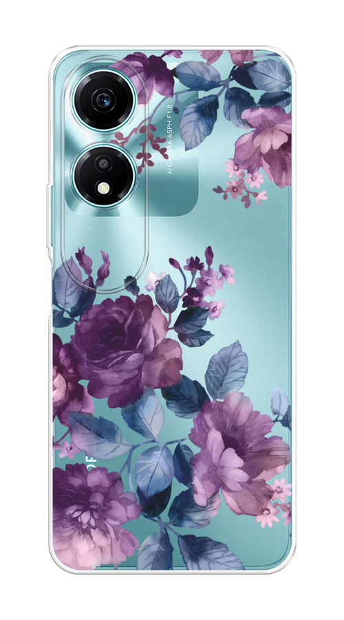 

Чехол на Honor X5 Plus "Purple Blossoms", Синий;фиолетовый, 6121950-1