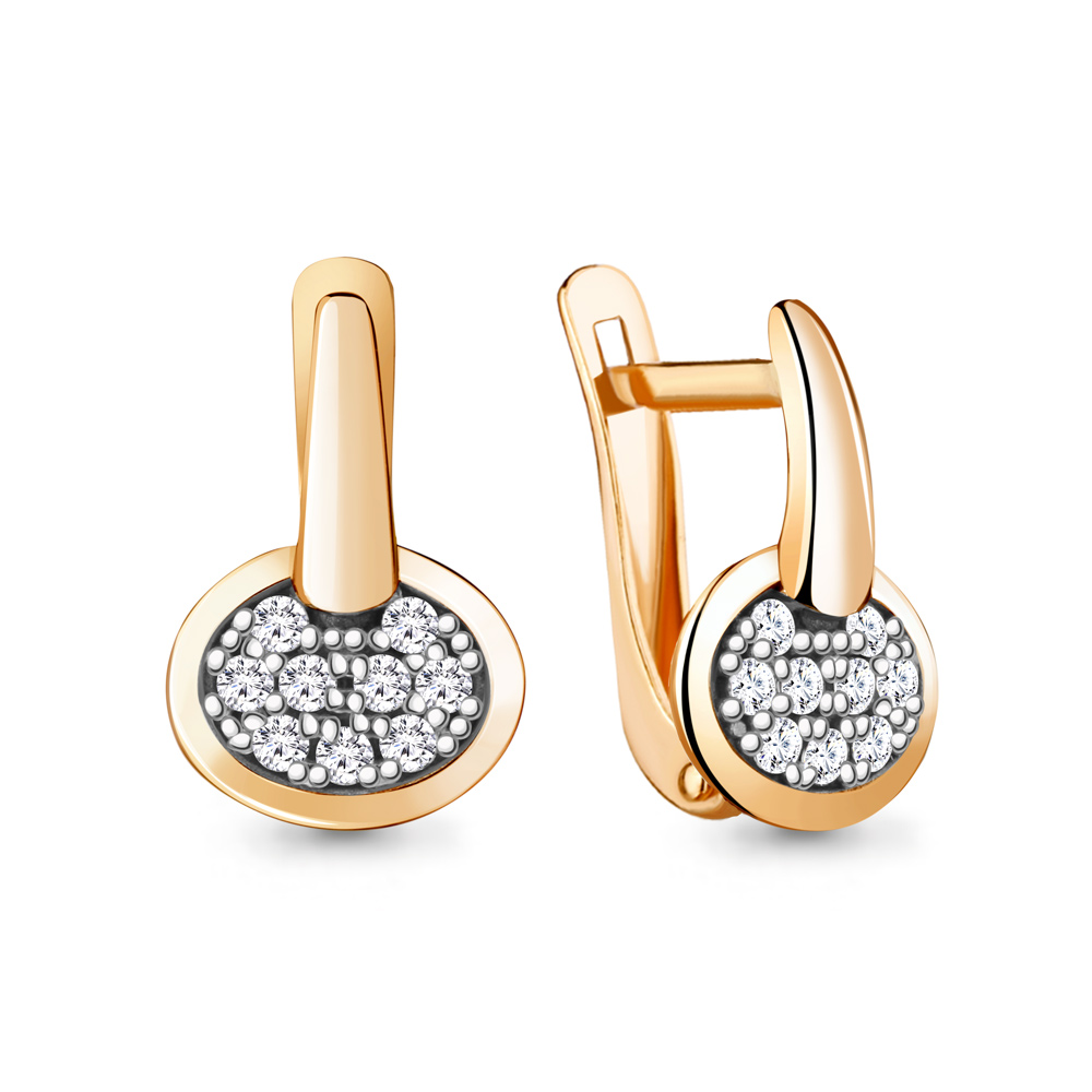 

Серьги из серебра с фианитом Aquamarine 48360А_925_з, 48360А_925_з
