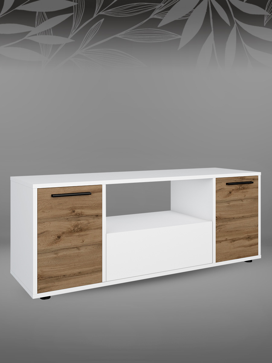 

Тумба под ТВ DomA MODUL 1150, 1390474, белый/дуб вотан, MODUL 1150 с4