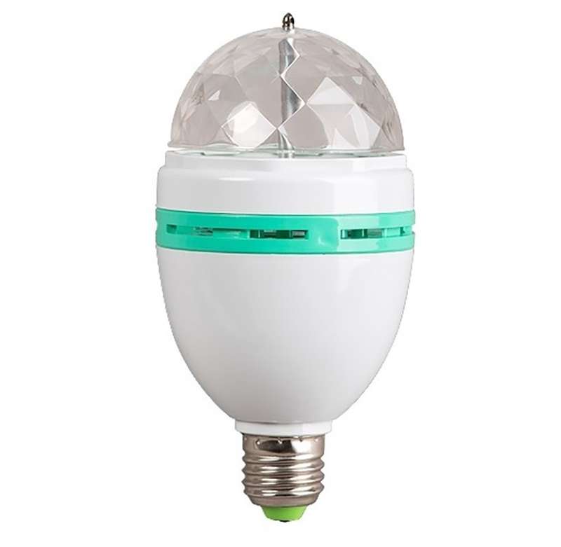 фото Вращающаяся разноцветная лампа / диско-лампа светодиодная/disko-lamp goodstore24