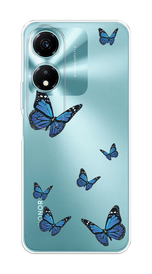 

Чехол на Honor X5 Plus "Blue butterflies", Синий;черный, 6121950-1