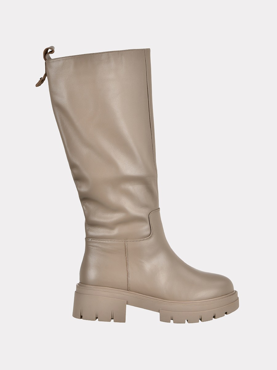 

Сапоги женские Versiya shop PW2856-H1281 бежевые 39 RU, Бежевый, PW2856-H1281