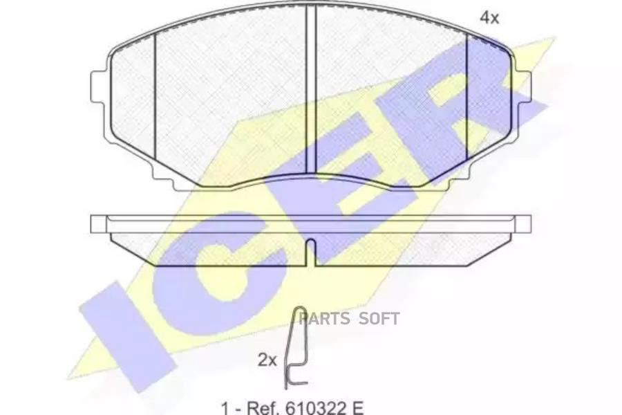

Колодки Передние Mazda Mpv Icer 141345 Icer арт. 141345