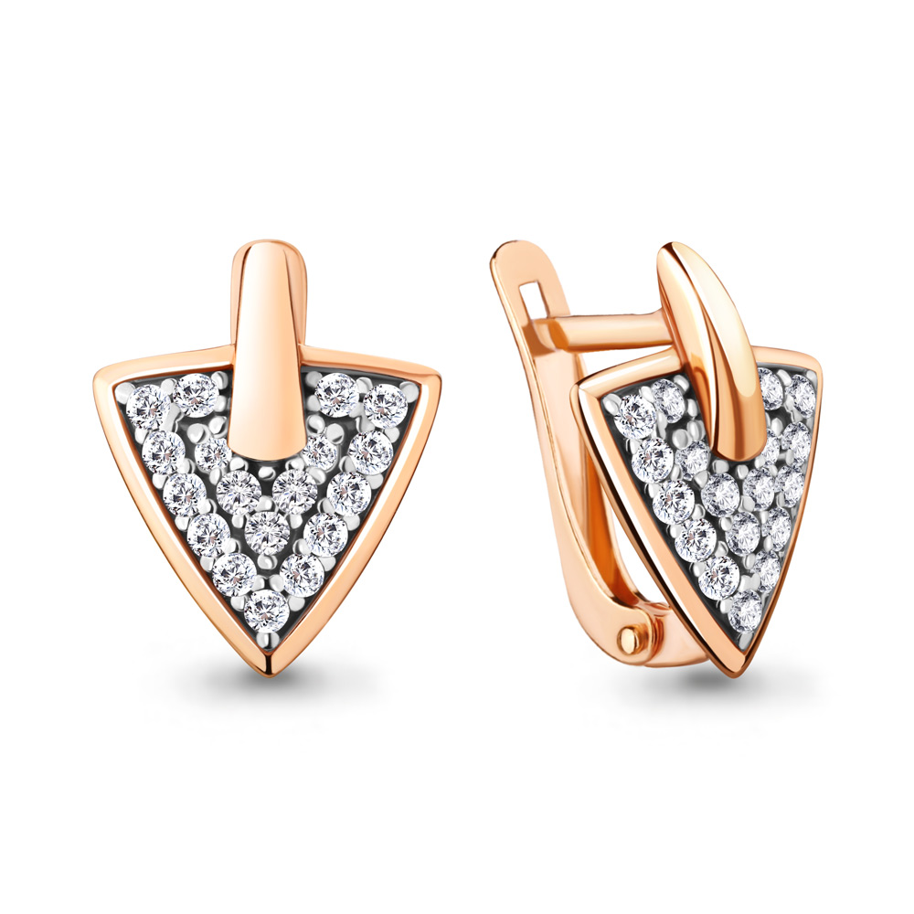 

Серьги из серебра с фианитом Aquamarine 48364А_925_з, 48364А_925_з