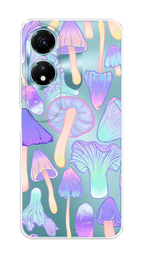 

Чехол на Honor X5 Plus "Пастельные грибы", Фиолетовый;голубой, 6121950-1