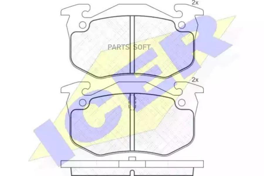 

Колодки Задние Citroen Xsara/Peugeot 106/206/306/309 Icer 180649 Icer арт. 180649