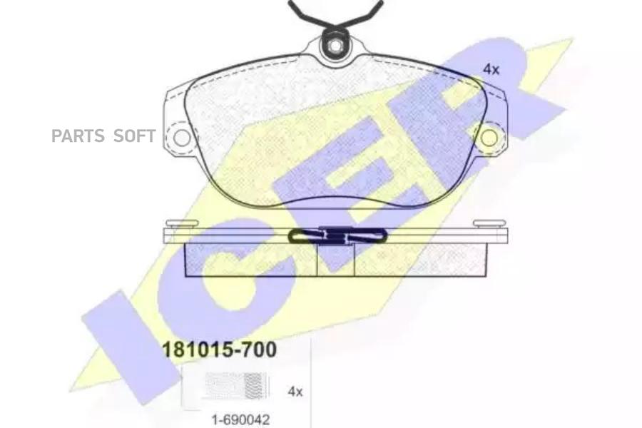 

Колодки Передние Volvo 960 Icer 181015-700 Icer арт. 181015-700