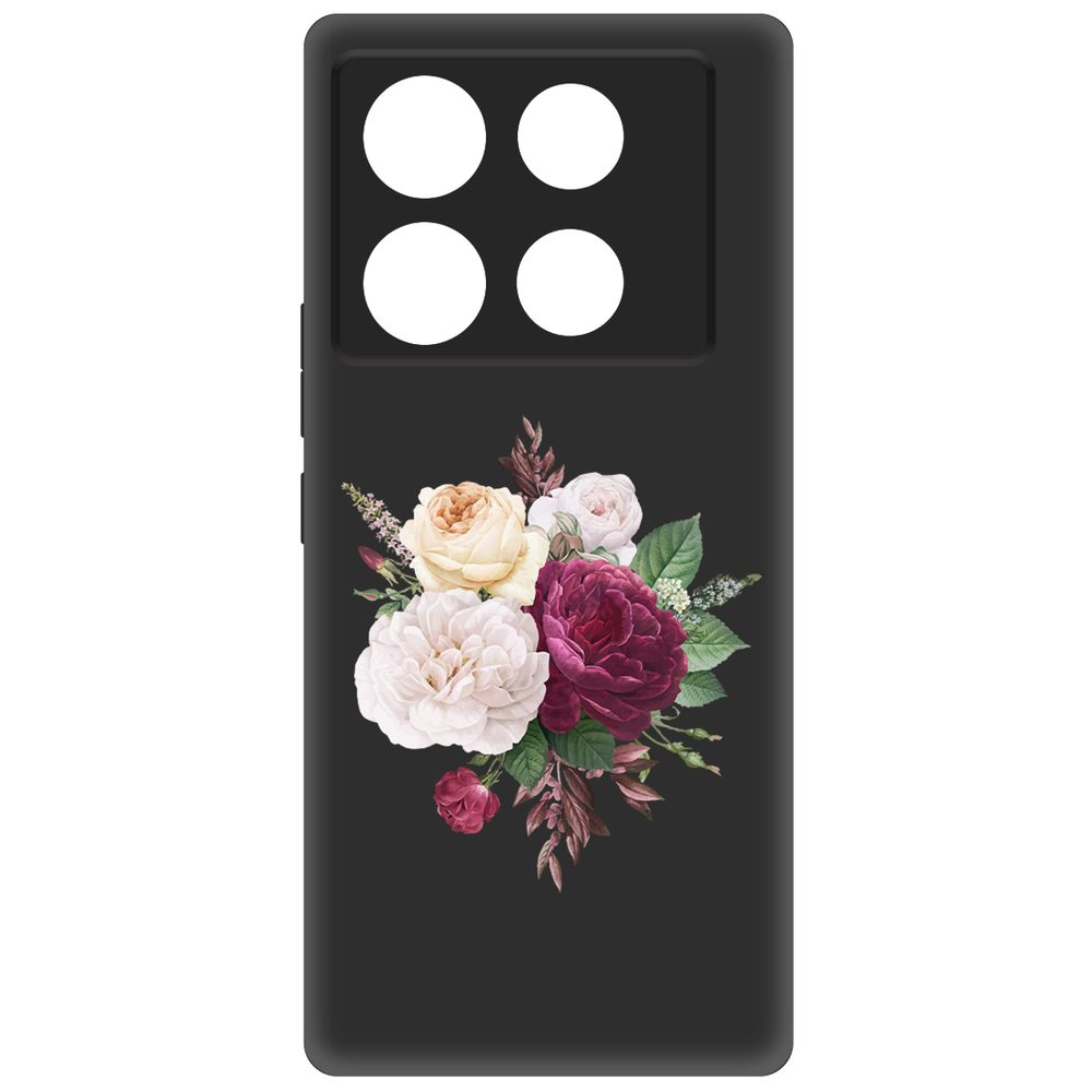

Чехол-накладка Krutoff Soft Case Цветочная композиция для INFINIX Note 40 Pro 5G черный