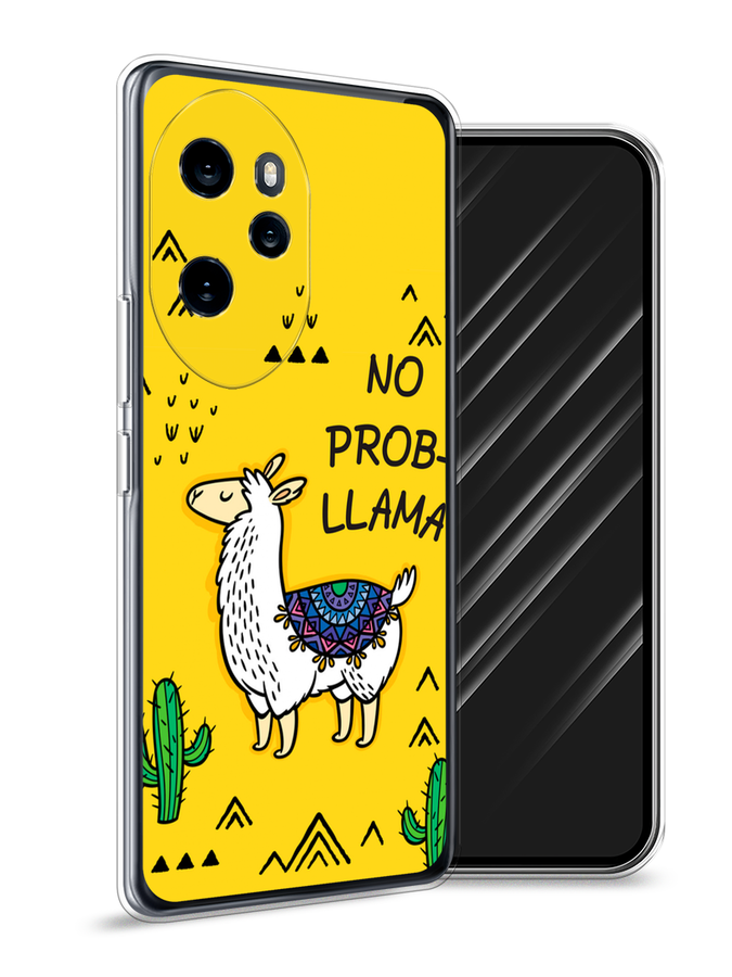 

Чехол Awog на Honor 100 Pro "No probLLama", Желтый;черный;синий, 6122850-1