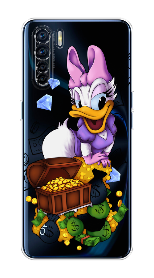 

Чехол на Oppo A91/Reno 3 "Rich Daisy Duck", Коричневый;белый;фиолетовый, 254250-6