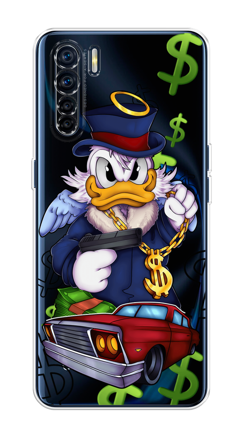 

Чехол на Oppo A91/Reno 3 "Scrooge McDuck with a Gold Chain", Красный;синий;белый, 254250-6