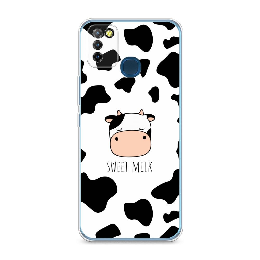 

Чехол на Infinix HOT 10 Lite "Sweet milk", Розовый;белый;черный, 3100350-1