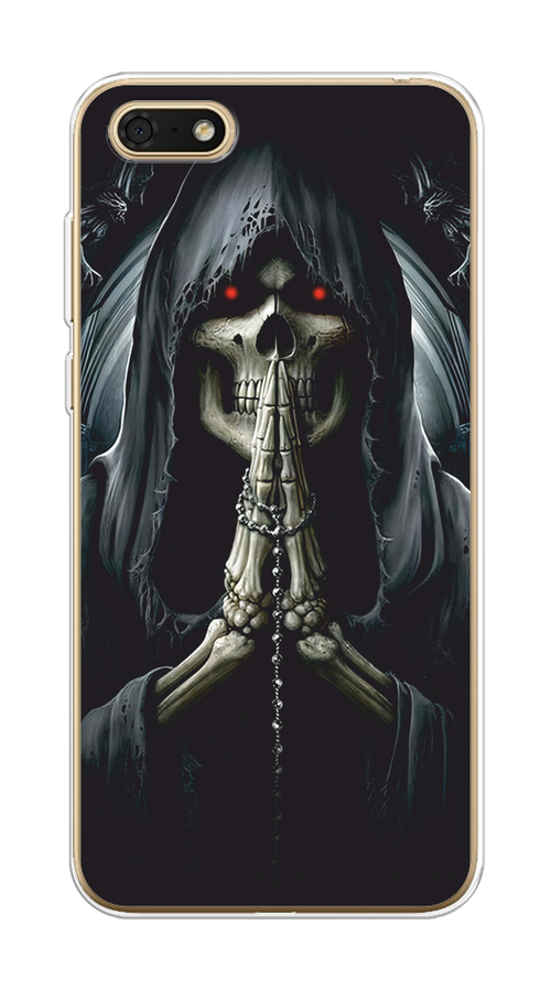 

Чехол на Honor 7A/7A Prime/Y5 Prime 2018/Y5 2018 "Молитва", Серый, 65250-1