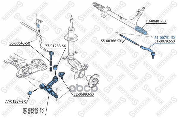

51-00791-Sx_Наконечник Рулевой Левый Fiat Ducato, Citroen Jumper, Peugeot Boxer 2.2D/Hdi 0
