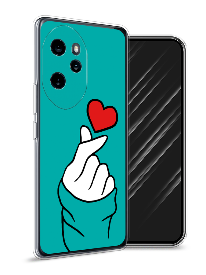 

Чехол Awog на Honor 100 Pro "Маленькое сердечко", Голубой;белый;красный, 6122850-1