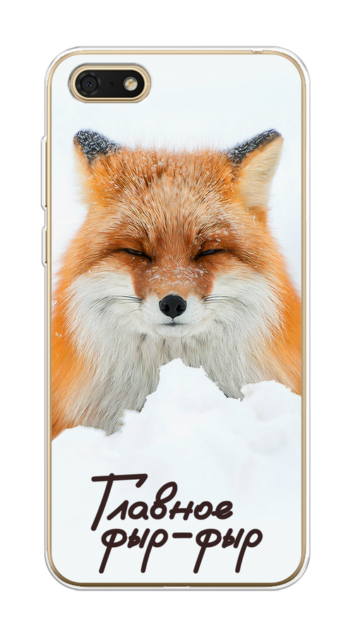

Чехол на Honor 7A/7A Prime/Y5 Prime 2018/Y5 2018 "Снежный фыр-фыр", Оранжевый;белый;коричневый, 65250-1