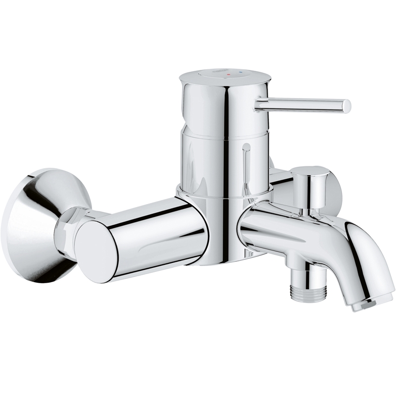 фото Смеситель для ванны с переключателем bauclassic, хром (32865000) grohe