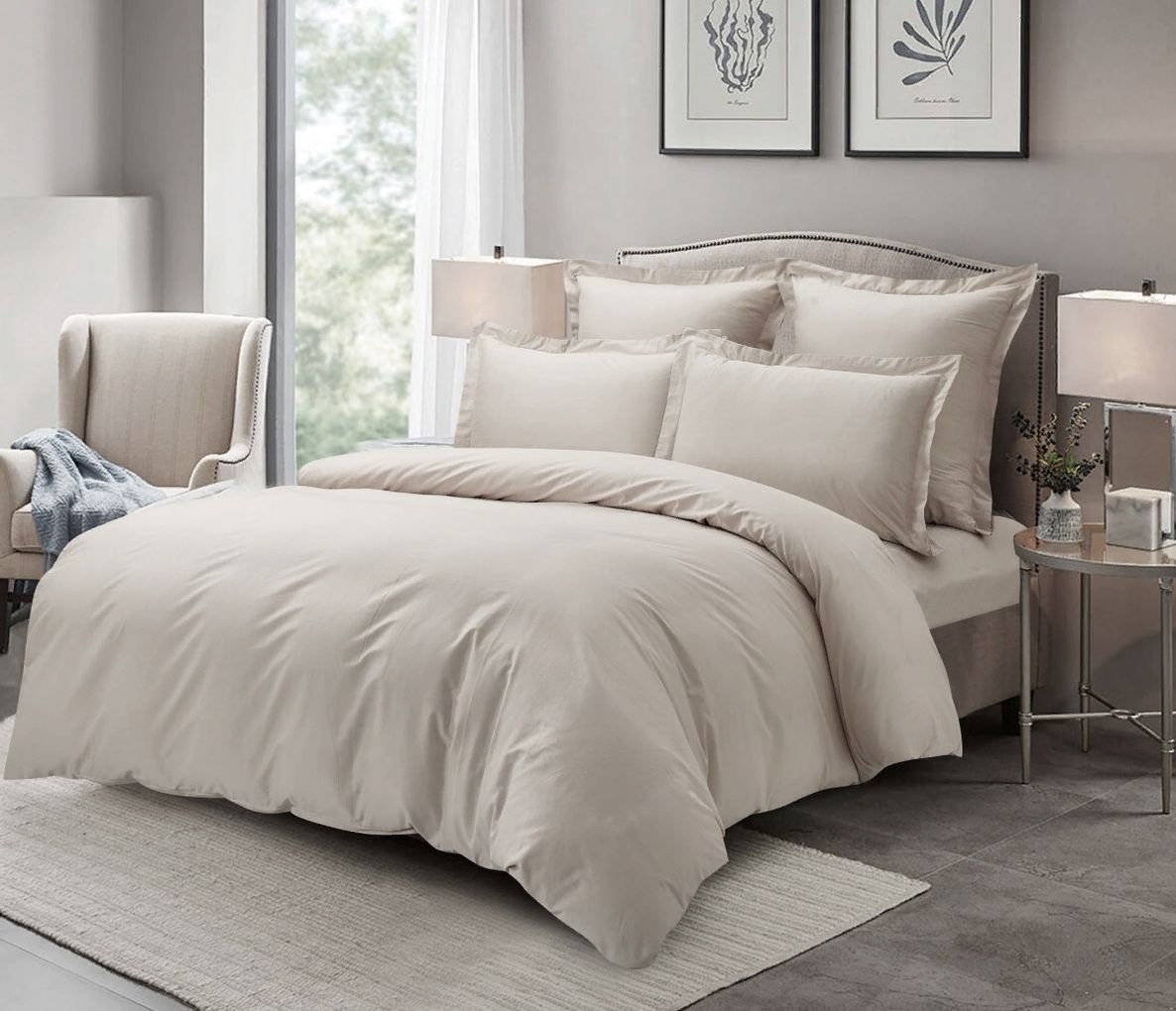 

Пододеяльник Maktex из сатина 240 х 260 Тапиока, Бежевый, Пододеяльники из сатина 125