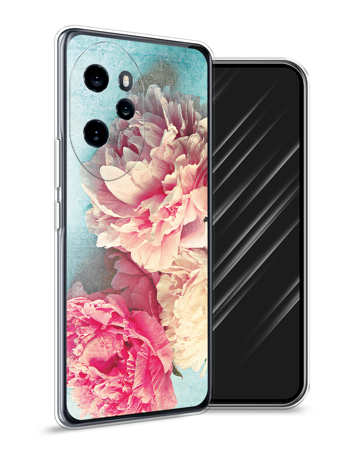 

Чехол Awog на Honor 100 Pro "Пионы new", Бирюзовый, 6122850-1