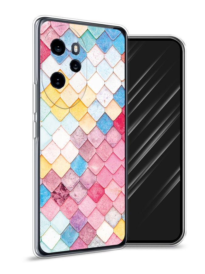 

Чехол Awog на Honor 100 Pro "Нежные ромбики", Красный, 6122850-1