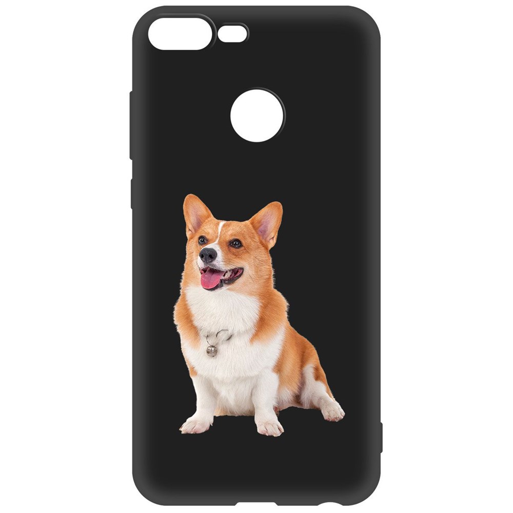 

Чехол-накладка Krutoff Soft Case Корги для Honor 9 Lite черный
