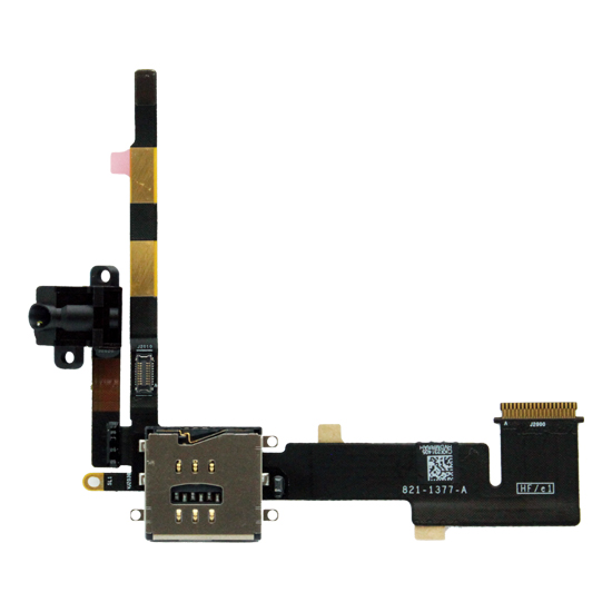 

Шлейф BaseMarket для Apple iPad 2 Wi-Fi+3G на разъем гарнитуры/SIM коннектор