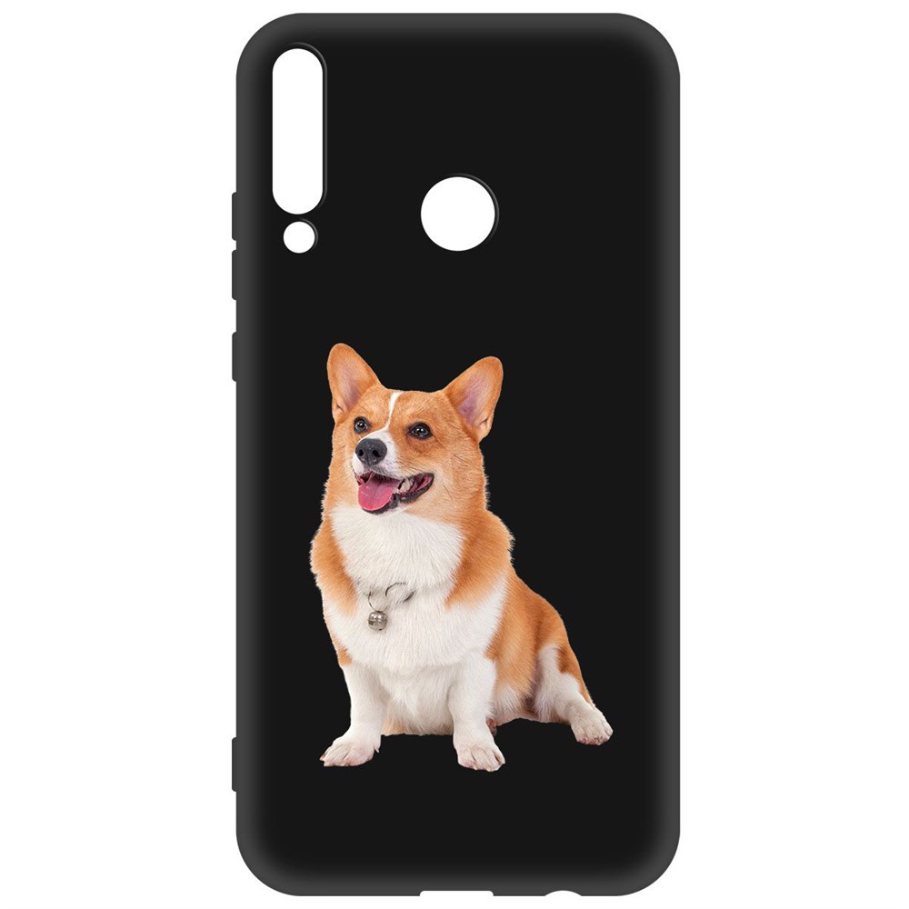 

Чехол-накладка Krutoff Soft Case Корги для Huawei P40 Lite E/ Y7p/ Honor 9C черный