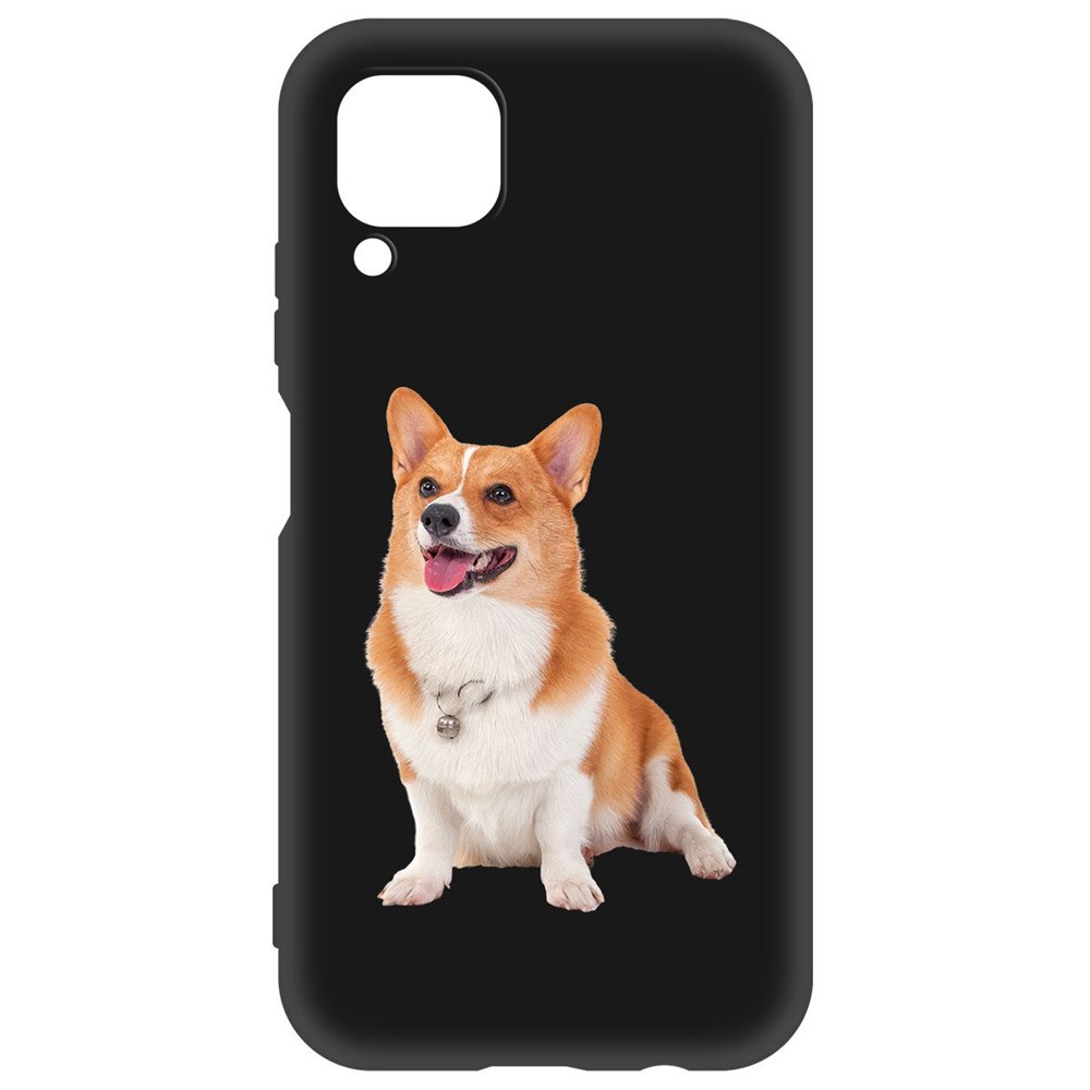 

Чехол-накладка Krutoff Soft Case Корги для Huawei P40 Lite черный