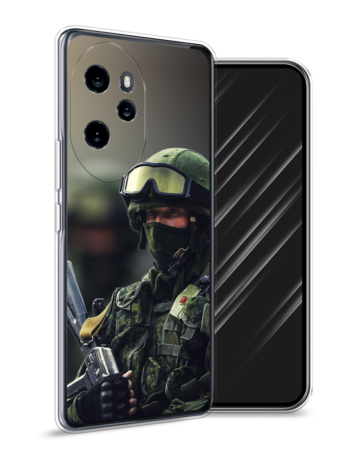 

Чехол Awog на Honor 100 Pro "Солдат", Зеленый;серый, 6122850-1