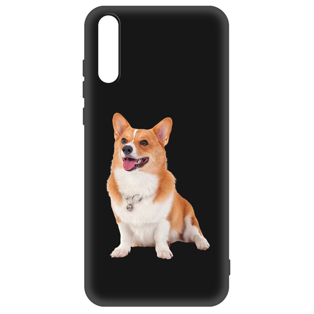 

Чехол-накладка Krutoff Soft Case Корги для Huawei Y8p/ Honor 30i черный