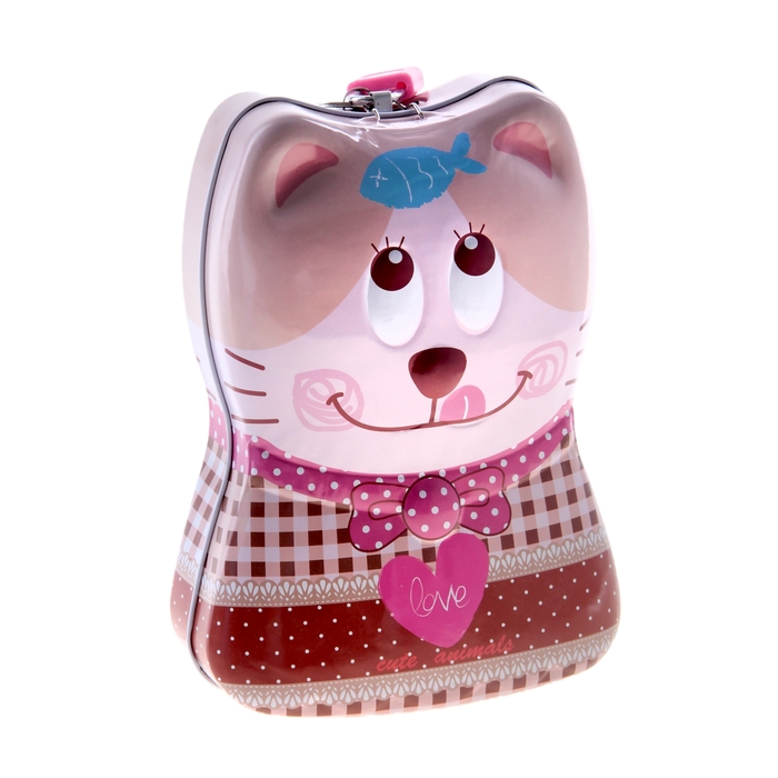 

Копилка металл "Котик" МИКС 7х12х16,5 см
